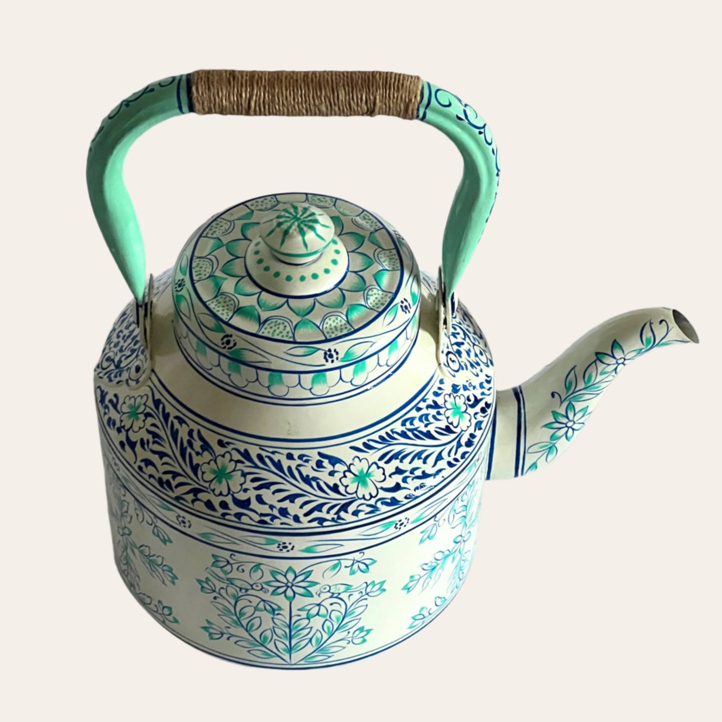 Blue Painted Storage Bin From Rajasthan - Ca 1920 Blue Painted Storage Bin From Rajasthan - Ca 1920